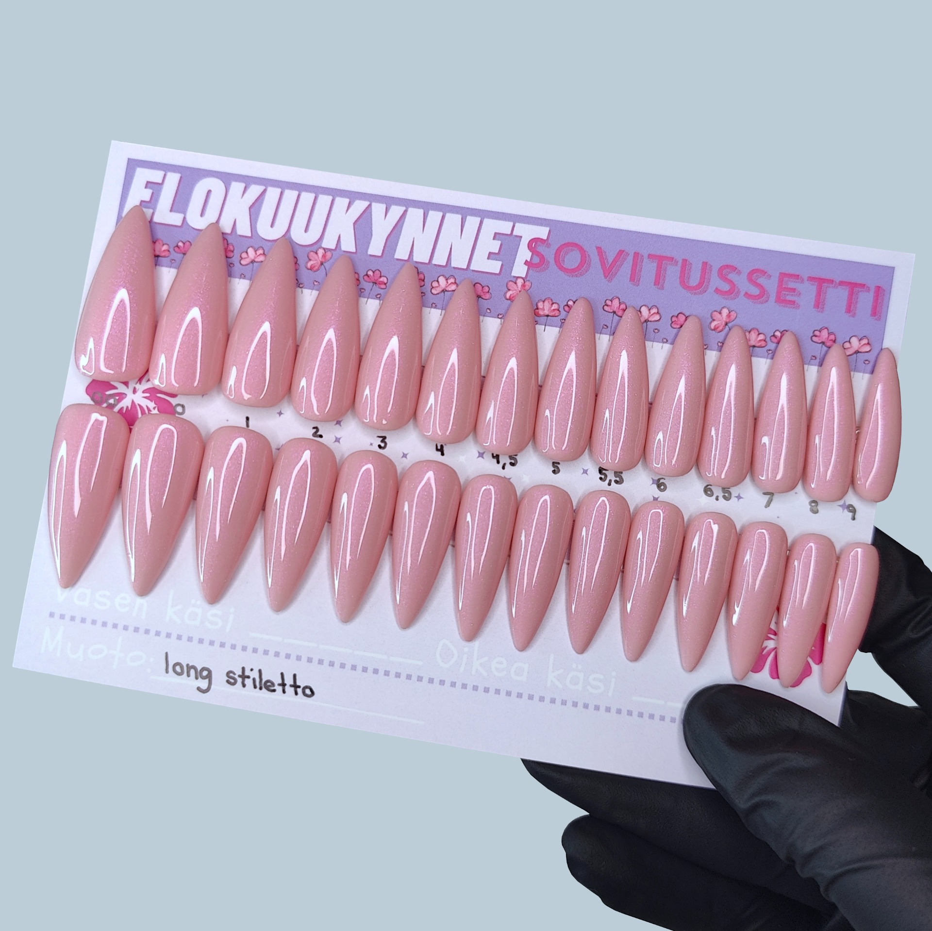 väri nro: 62, muoto: long stiletto